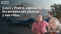 Lesvi y Pedro: camión de valores les arranca sus piernas y sus vidas