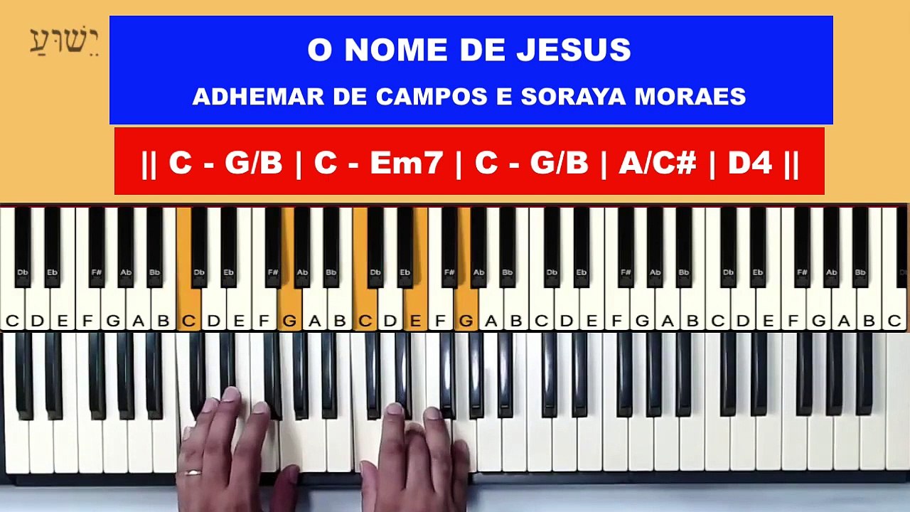 O Nome de Jesus - Adhemar de Campos e Soraya Moraes  - Aula de Teclado