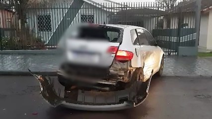 Audi e Siena se envolvem em acidente no Guarujá