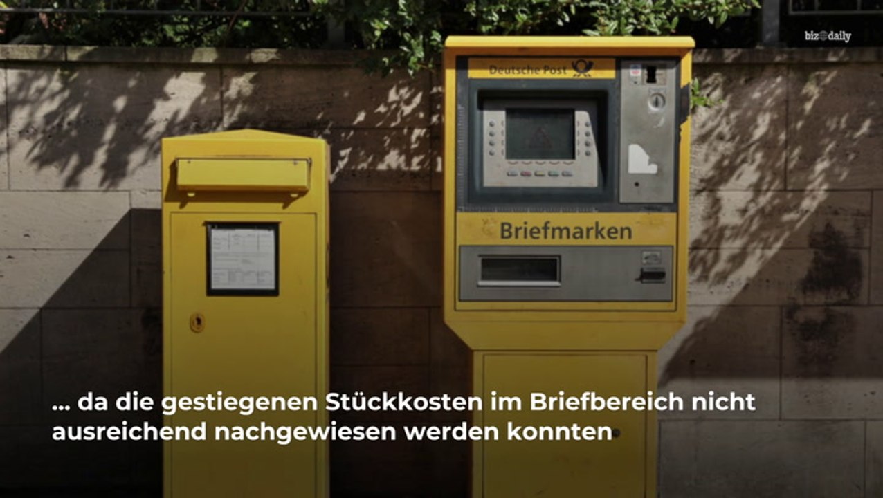 Abgelehnt! Post darf Briefporto nicht vorzeitig erhöhen