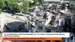 Así quedaron el edificio residencial y el hotel atacados por misiles rusos en Ucrania
