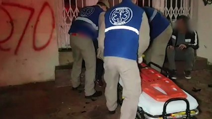 Vítima de atropelamento é socorrida na Av. Tancredo Neves