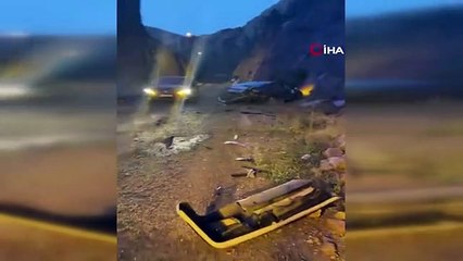 İspir'de iki otomobil tünel çıkışında çarpıştı: 1 ölü, 3 yaralı