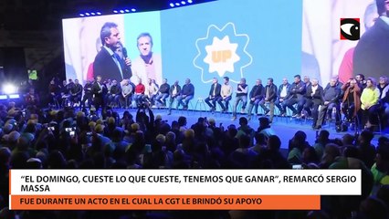 “El domingo, cueste lo que cueste, tenemos que ganar”, remarcó Sergio Massa