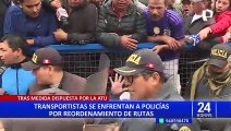 Transportistas se enfrentan a policías por reordenamiento vial: ATU refuerza fiscalización