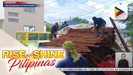 Muntinlupa LGU, namahagi ng coco lumber sa mga naapektuhan ng baha