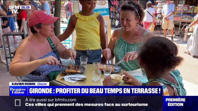 Avec le retour du beau temps en Gironde, les touristes profitent des terrasses