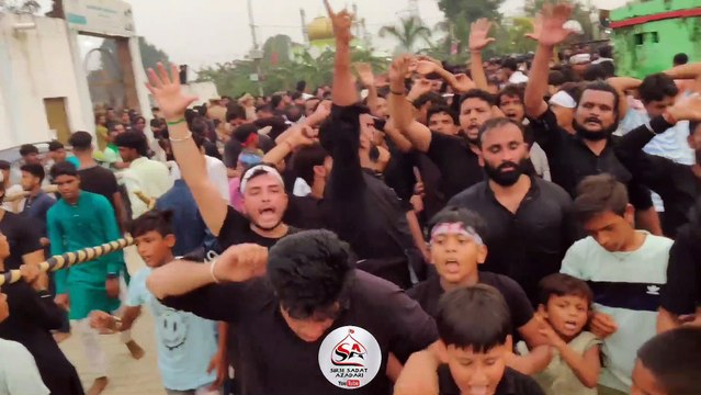 Mola Salamat Rakhen In Nojawano Ko Aur Inke Jazbe Aur Hosle Ko | Labbaik Ya Hussain a.s 12 Muharram Juloose Mehendi Sirsi Sadat Azadari 1445 Hijri 2023 #imamhussain #karbala #imamali #shia #yahussain #najaf #muharram #islam #yaali #labbaikyahussain #huss