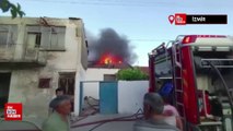 İzmir'de metruk binada başlayan yangın 4 eve hasar verdi