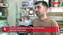 Hırsızlık yaptığı dükkana çaldığı malzemeyle tekrar girmeye çalıştı