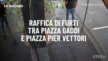 Raffica di furti tra piazza Gaddi e piazza Pier vettori