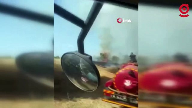 Ormanlık alanda başlayan yangın tarım arazisine sıçradı