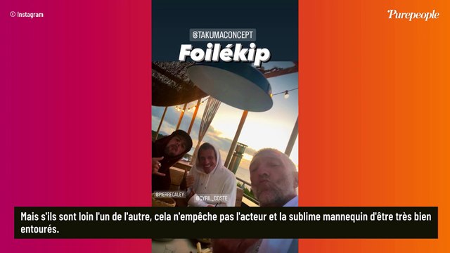 Vincent Cassel affûté et bien entouré, mais loin de Tina Kunakey... La bombe très proche d'un autre beau gosse à Ibiza !