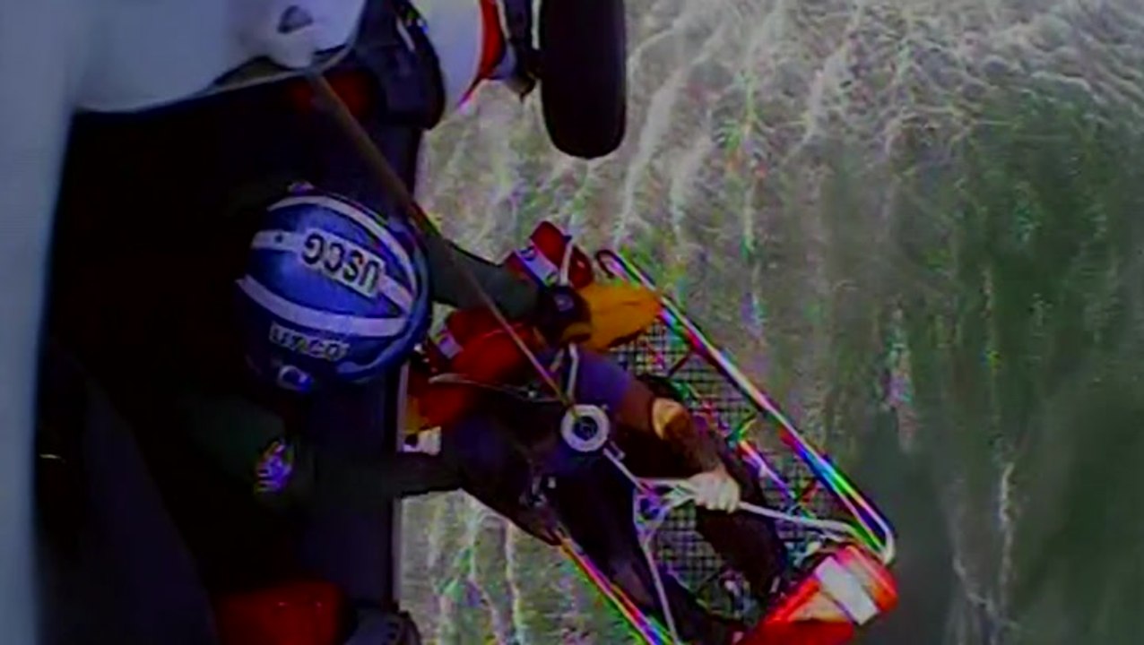 Three fishermen rescued off Massachusetts coastline after 55ft fishing boat sinks