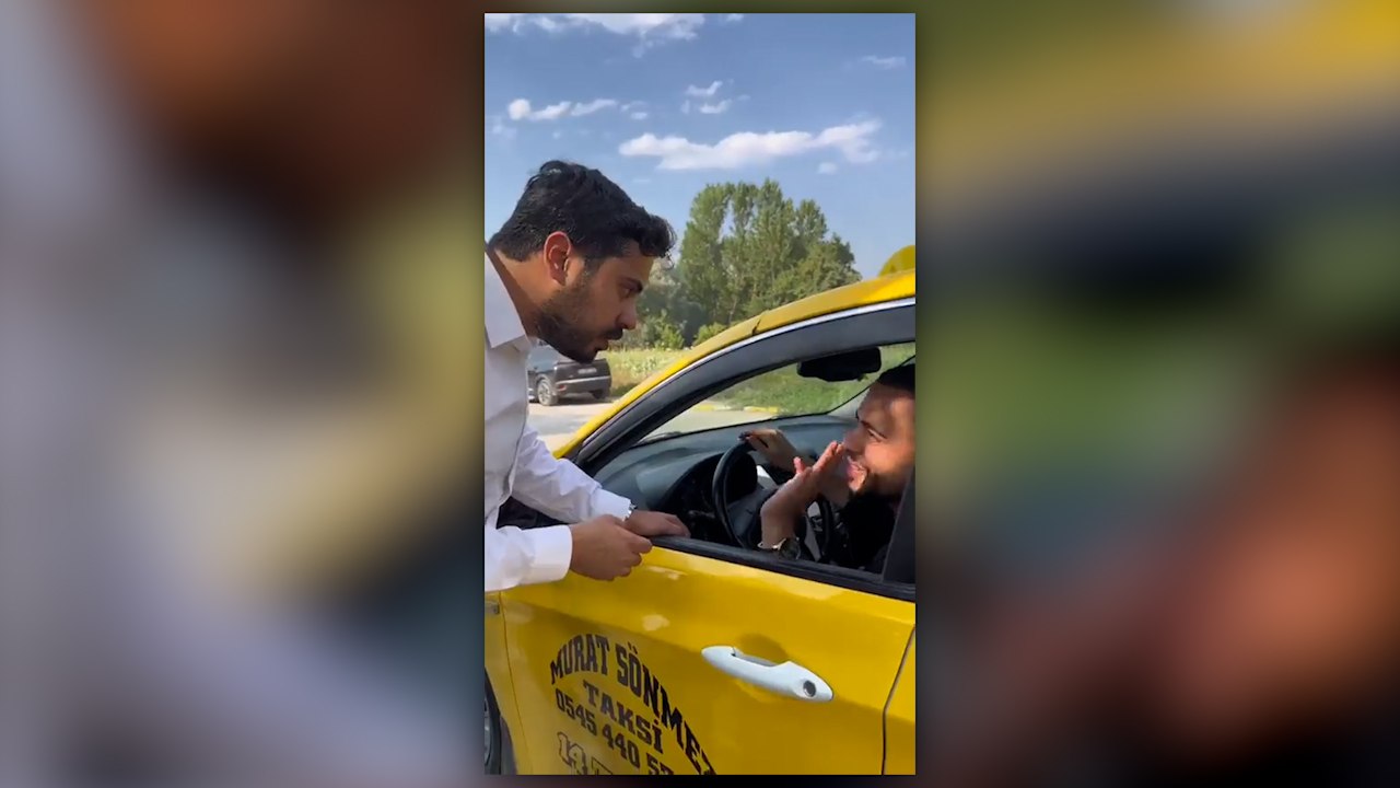 Sosyal medya yayıncısı Muhammed Nuh Nahya bu sefer de Erdoğan olup İstanbul'da taksi aradı