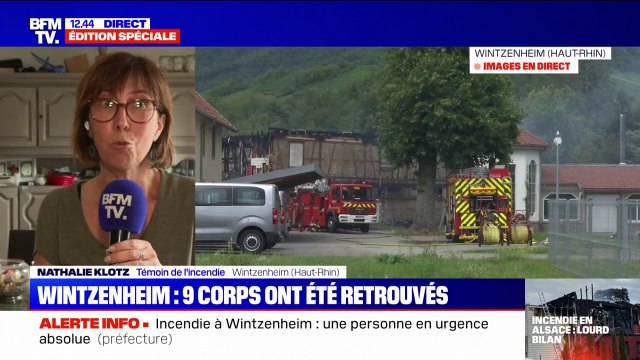 Nathalie Klotz, témoin de l'incendie en Alsace: J'ai entendu beaucoup de sirènes (...), j'entendais des gens qui criaient