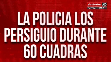 Policía persiguió durante 60 cuadras a dos delincuentes en Rosario: fueron detenidos