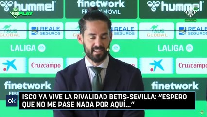 Isco ya vive la rivalidad Betis-Sevilla: "Espero que no me pase nada por aquí..."