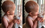 Vidéo mignonne : une petite fille adore embrasser son chat et émeut internet