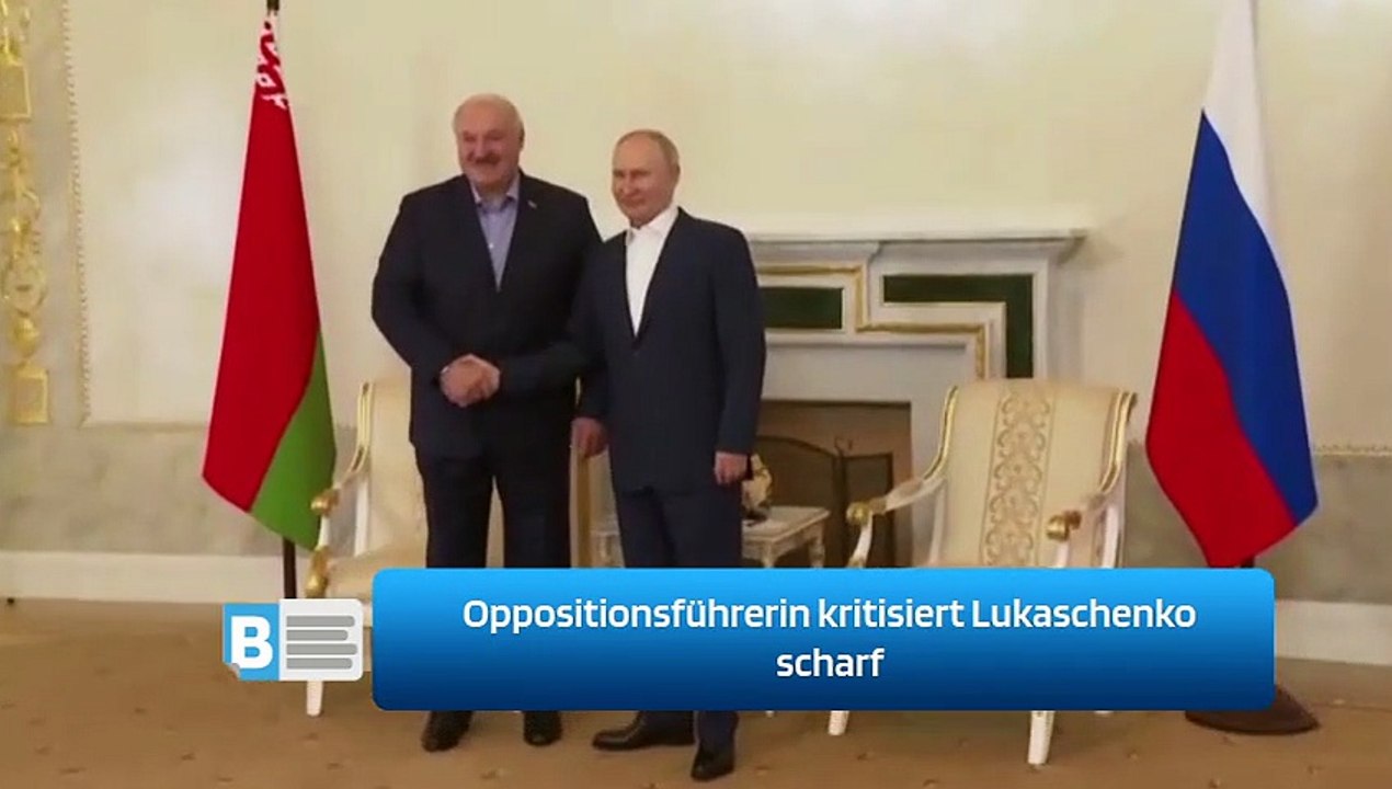 Oppositionsführerin kritisiert Lukaschenko scharf