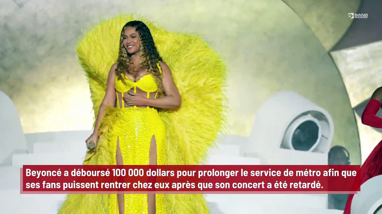 Beyoncé dépense 100 000 dollars pour prolonger le service de métro après le retard de son concert !