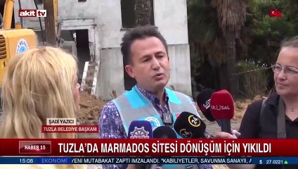 Tuzla'da Marmados sitesi dönüşüm için yıkıldı