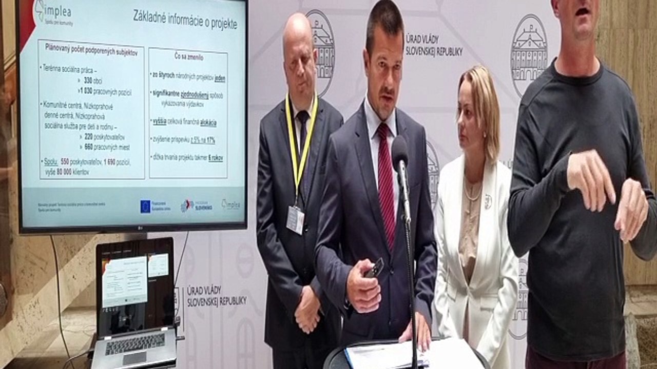 ZÁZNAM: MPSVR spúšťa nový projekt, na podporu ľuďom v núdzi vyčlenilo 250 miliónov eur