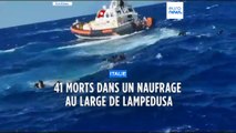 41 morts dans un nouveau naufrage au large de l'île italienne de Lampedusa