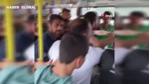 Metrobüste yer kavgası! ‘Uçan tekmeler' ile vurdu