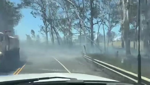 Roadside devastated as Hurricane Dora and wildfire tears through Maui