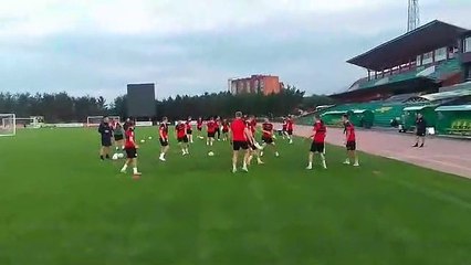 Derry City training in Kazakhstan
