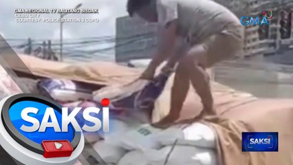 Lalaking nagnakaw umano ng bigas, nahulog sa truck | Saksi