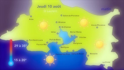 Météo Jeudi 10 aout : du beau temps!