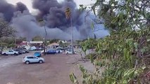 Huge cloud of smoke rises as wildfire breaks out on Maui Island, Hawaii