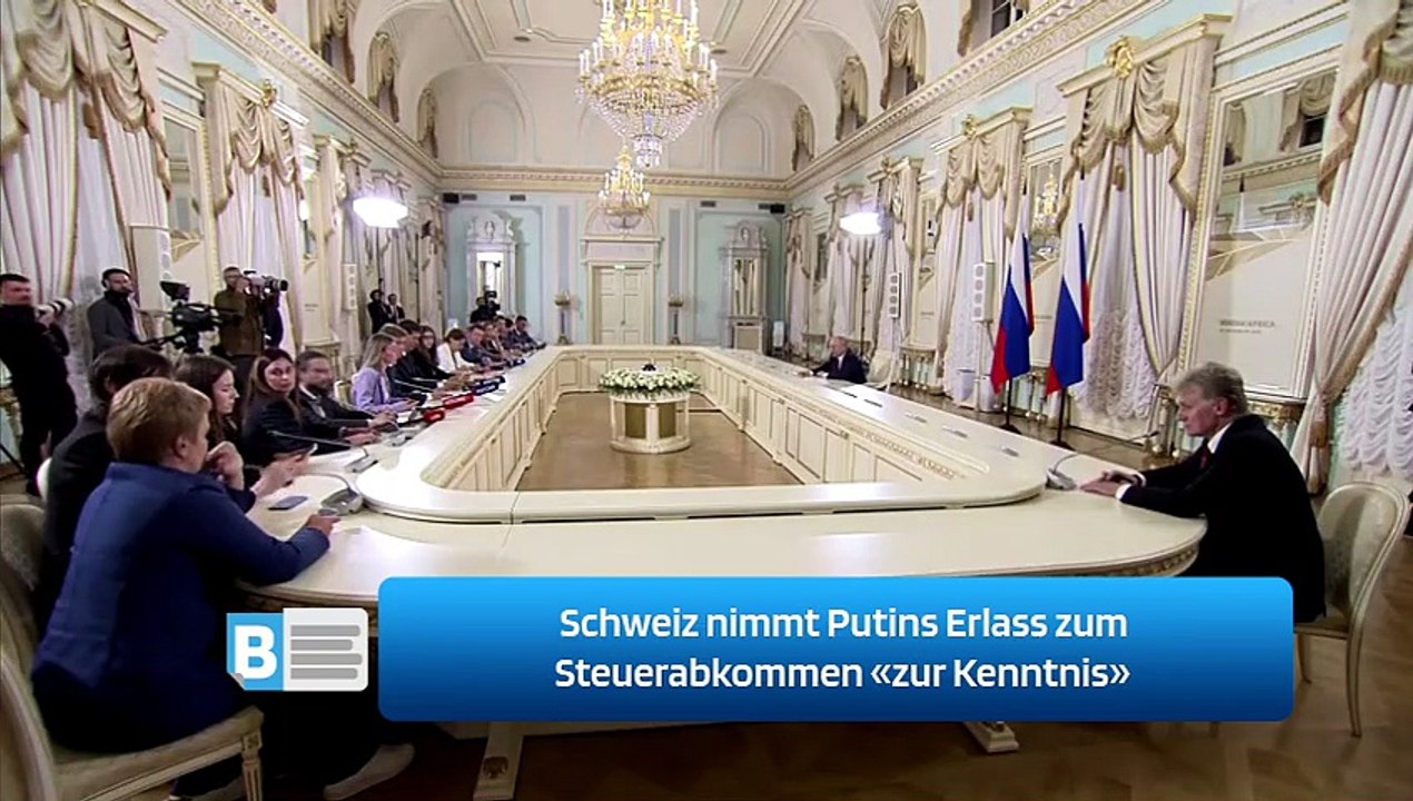 Schweiz nimmt Putins Erlass zum Steuerabkommen «zur Kenntnis»