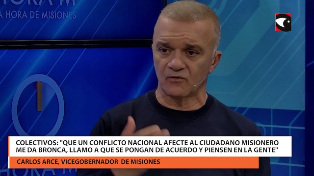 “Tengo bronca porque el paro de colectivos perjudica a la gente” dijo el Vicegobernador de Misiones Carlos Arce y pidió a los involucrados “que piensen en la gente” y solucionen el conflicto