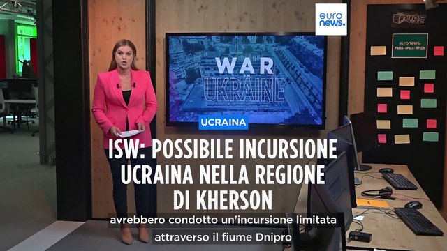 L'Isw: incursione delle forze ucraine nella regione occupata di Kherson attraverso il fiume Dnipro