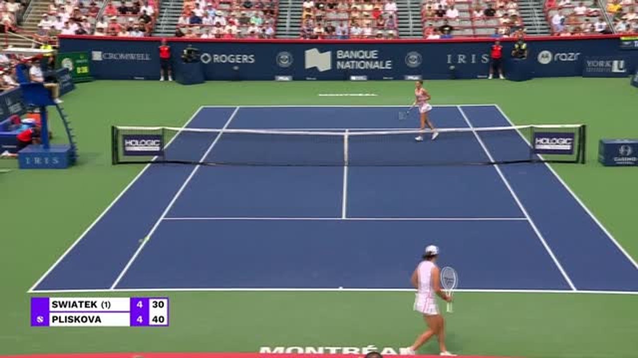 Montréal - Swiatek dompte Pliskova et se qualifie pour les huitièmes de finale