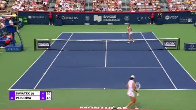 Montréal - Swiatek dompte Pliskova et se qualifie pour les huitièmes de finale