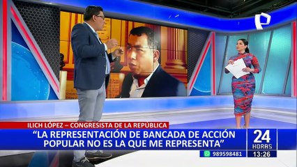 Ilich López descarta volver a la bancada de Acción Popular: "De ninguna manera"