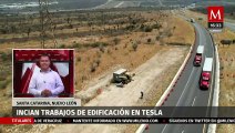 Maquinaria llega a terrenos de la Gigafactory de Tesla en Santa Catarina
