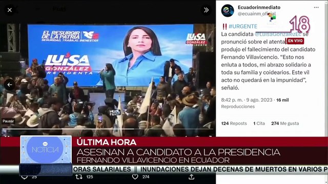 Fernando Muñoz-Miño: Si un candidato presidencial es asesinado, nadie está seguro en Ecuador