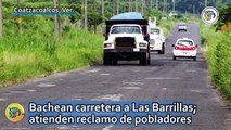 Bachean carretera a Las Barrillas; atienden reclamo de pobladores