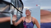 Bodrumlu Türkoğlu, Kuzey Kanalı'nı yüzerek geçen ilk Türk kadını oldu