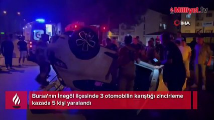 Bursa'da zincirleme kaza: 5 yaralı