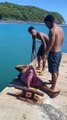 Boys Throwing Brother Into Water Accidentally Drops Him on Deck's Edge
