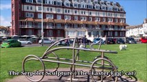 The Serpolet Sculpture ('Easter Egg' car) in Bexhill, East Sussex