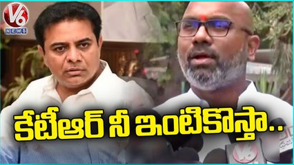 BJP MP Arvind Reacts Over KTR Comments In Nizamabad _ Delhi _  V6 News (1)