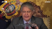 Ecuador, presidente Lasso dichiara lo stato di emergenza per 60 giorni
