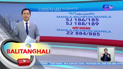 Ilang international flight, kanselado dahil sa masamang panahon | BT